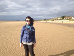 snezana on a beach in England